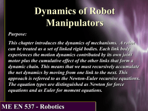 Chapter 6 - Dynamics of Robot Manipulators