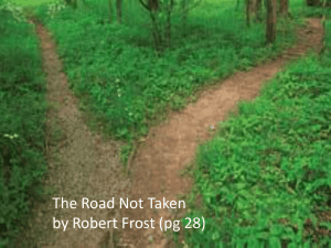 The Road Not Taken
