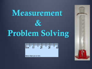 measurement and problem solving