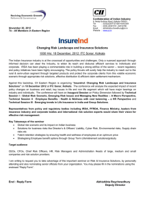 InsureInd: Changing Risk Landscape and Insurance Solutions