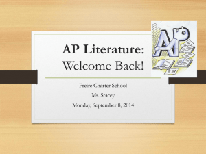 AP English: Welcome Back!