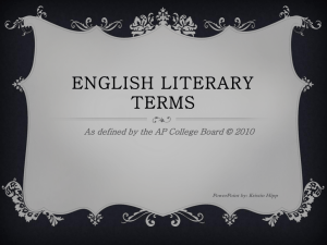 English Literary Terms Most Often Used