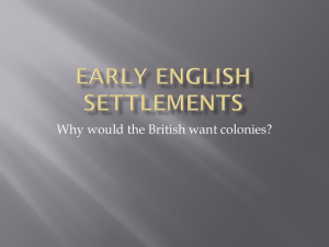 Early english settlements