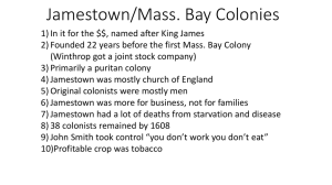 Jamestown/Middle Colonies