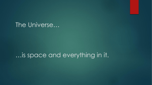 The Universe* *is space and everything in it.