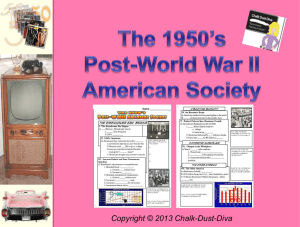 Post WW II American Society