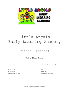 Parent Handbook (MS-Word) - Little Angels Early Learning Academy