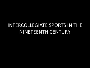 intercollegiate sports in the nineteenth century