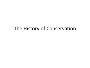 The History of Conservation
