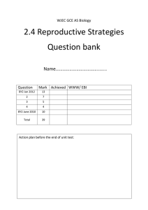 2.4 Reproductive strategies question bank