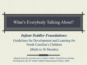 Infant-Toddler Foundations - Division of Child Development
