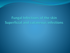 Fungal Infections of the skin Superficial and cutaneous