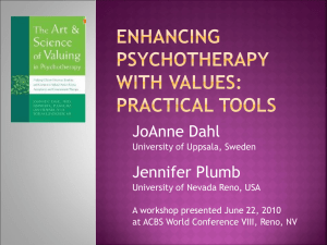 Enhancing Psychotherapy With Values: Practical Tools & Exercises