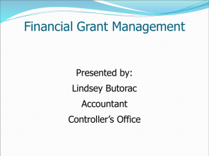 Financial Grant Management Presentation