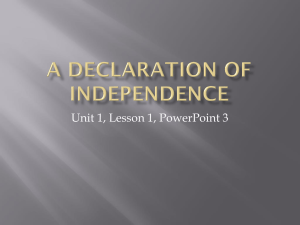 A Declaration of Independence