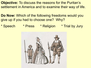 Puritans notes