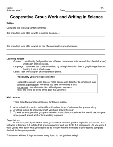 Cooperative Group and Writing in Science Assignment