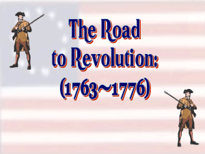 The Road to Revolution - Fulton County Schools