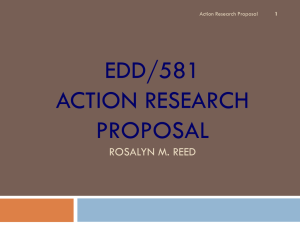 EDD/581 Action Research Project (insert your