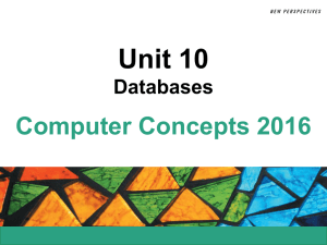 Unit 10 Databases