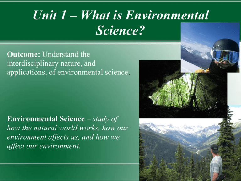 what is environmental science essay brainly