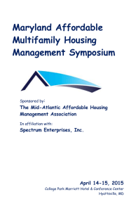 Maryland Affordable Multifamily Management Symposium
