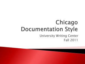 Chicago Style of Documentation
