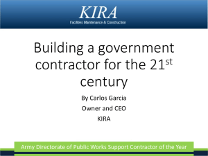 Carlos Garcia, KIRA - National 8(a) Association