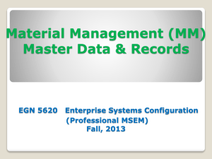 4. MM Master Data