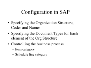 Configuration in SAP