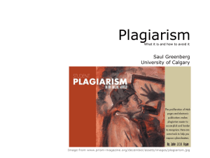Plagiarism - Saul Greenberg