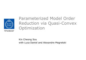 A Quasi-Convex Optimization Approach to Parameterized Model