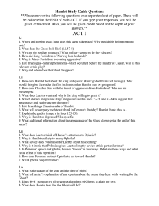 Hamlet-Study Guide Questions