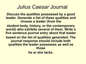 Julius Caesar questions