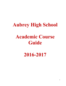 Academic Course Guide