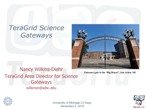 Science Gateways remote presentation for CI Days at the University