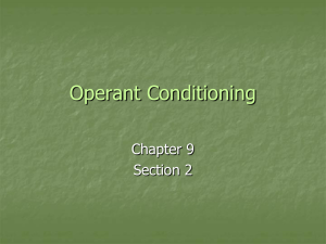 Operant Conditioning