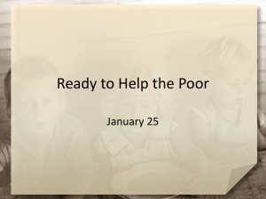 Ready to Help the Poor