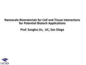 Nanoscale Biomaterials for Cell and Tissue - MAE