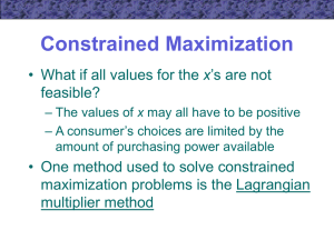 Constrained Maximization
