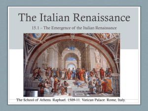 16.1 Emergence of the Italian Renaissance