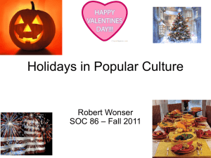 Holidays in Popular Culture