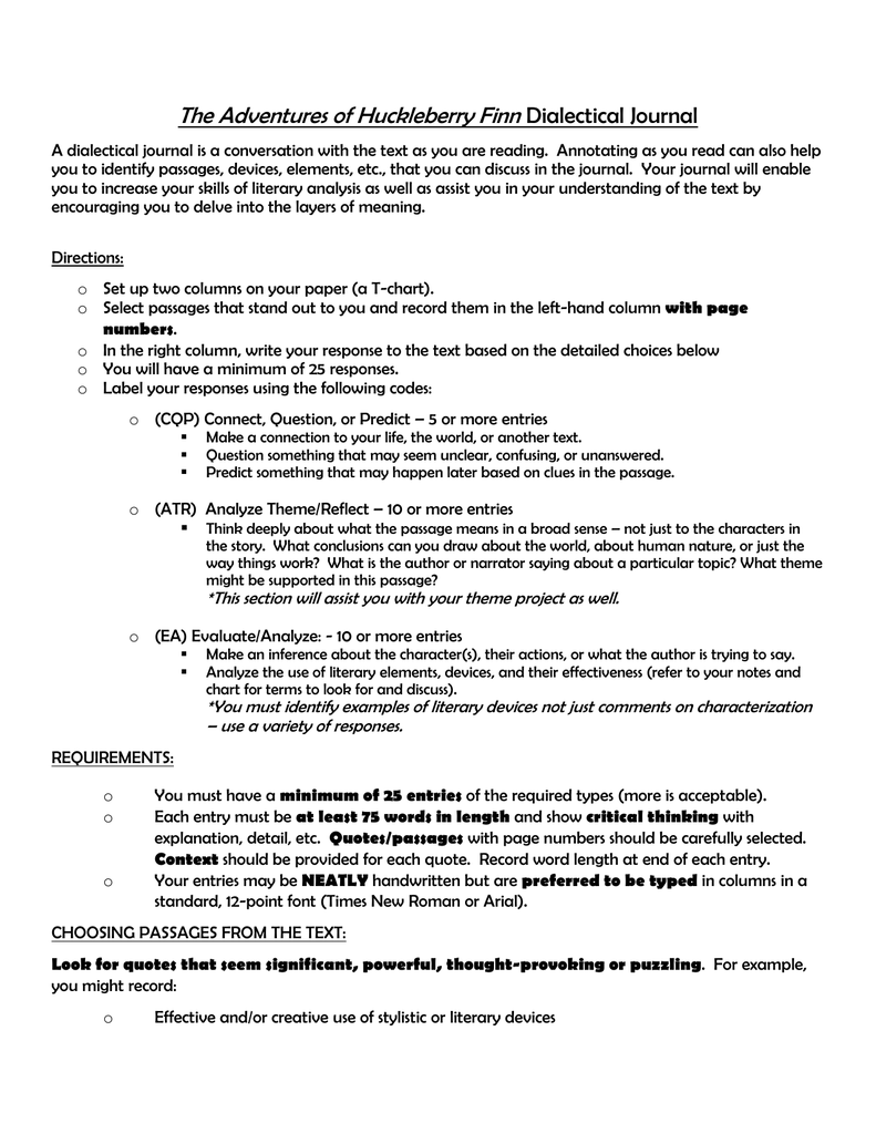 Dialectical Chart