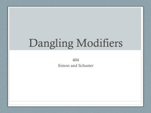 Dangling Modifiers - EnglishComposition1301