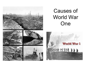 Causes of World War One