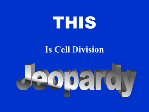 Cell Division Jeopardy