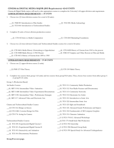 Cinema and Digital Media Checklist