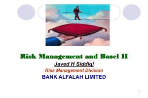 Session 2- Risk Management and Basel II by Javed H Siddiqi