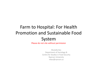 Farm to Hospital: For Health Promotion and Sustainable Food