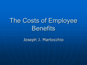 The Costs of Employee Benefits